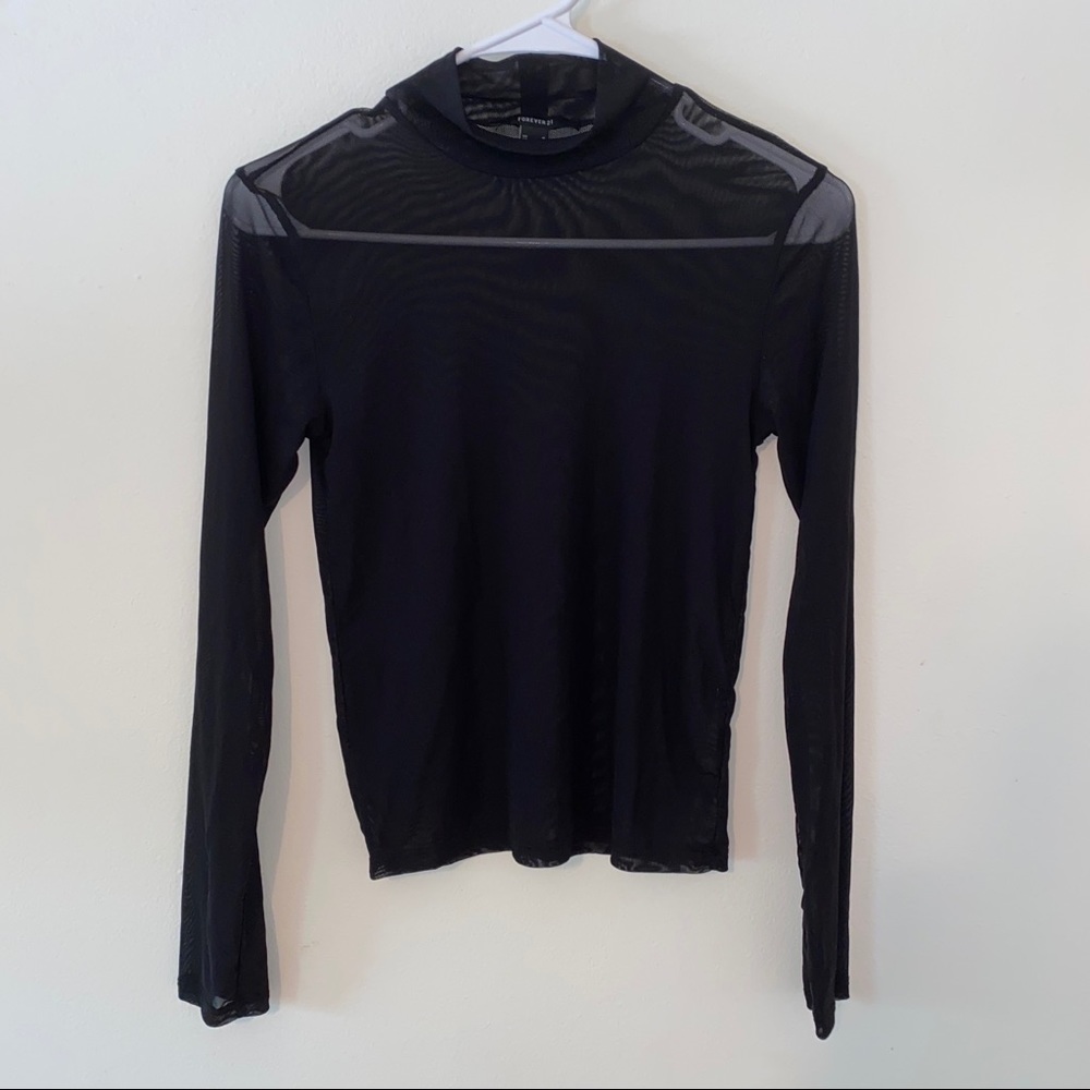 NWOT Forever 21 Long Sleeve Mesh Top